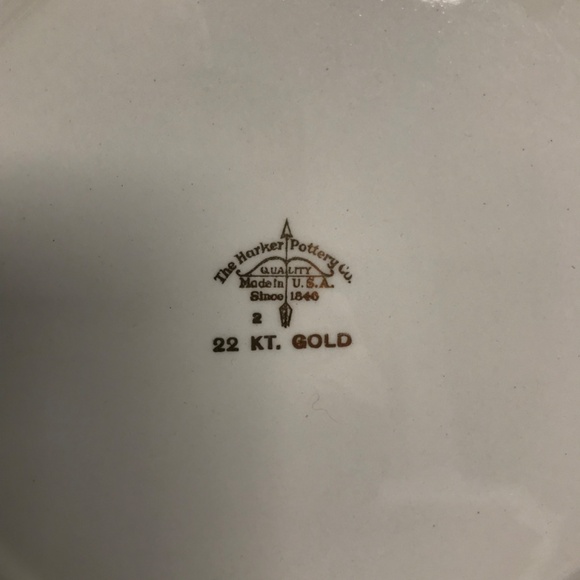 Vintage Harker Pottery Company Farmer’s Home Winter Plate - Picture 3 of 8